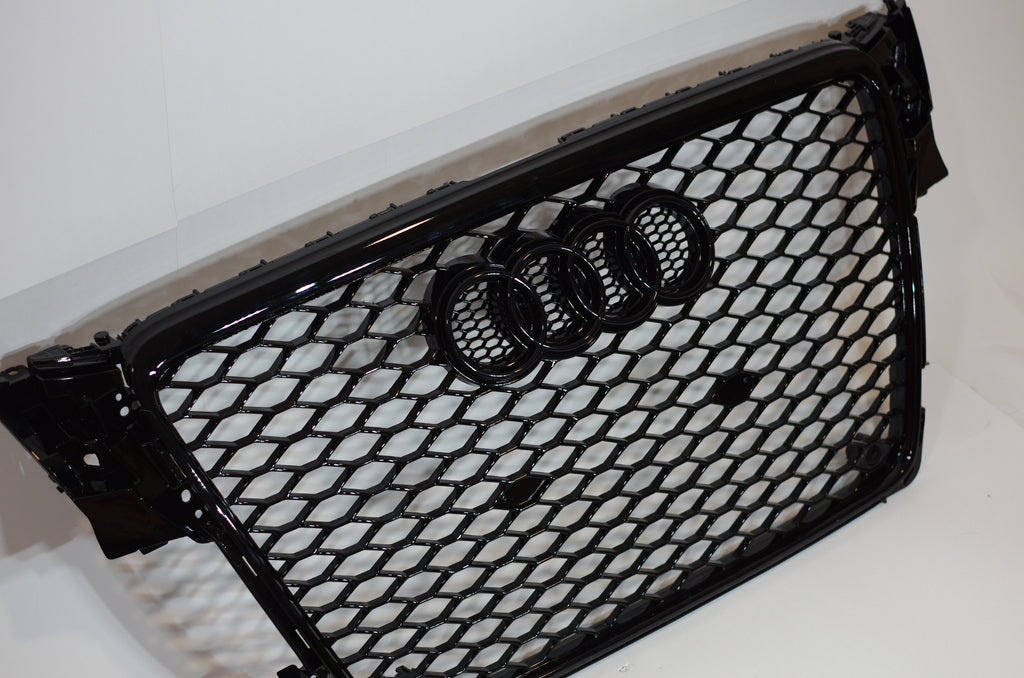 Gloss Black Honeycomb Grille – Audi A4/S4 (2010-2012 B8)