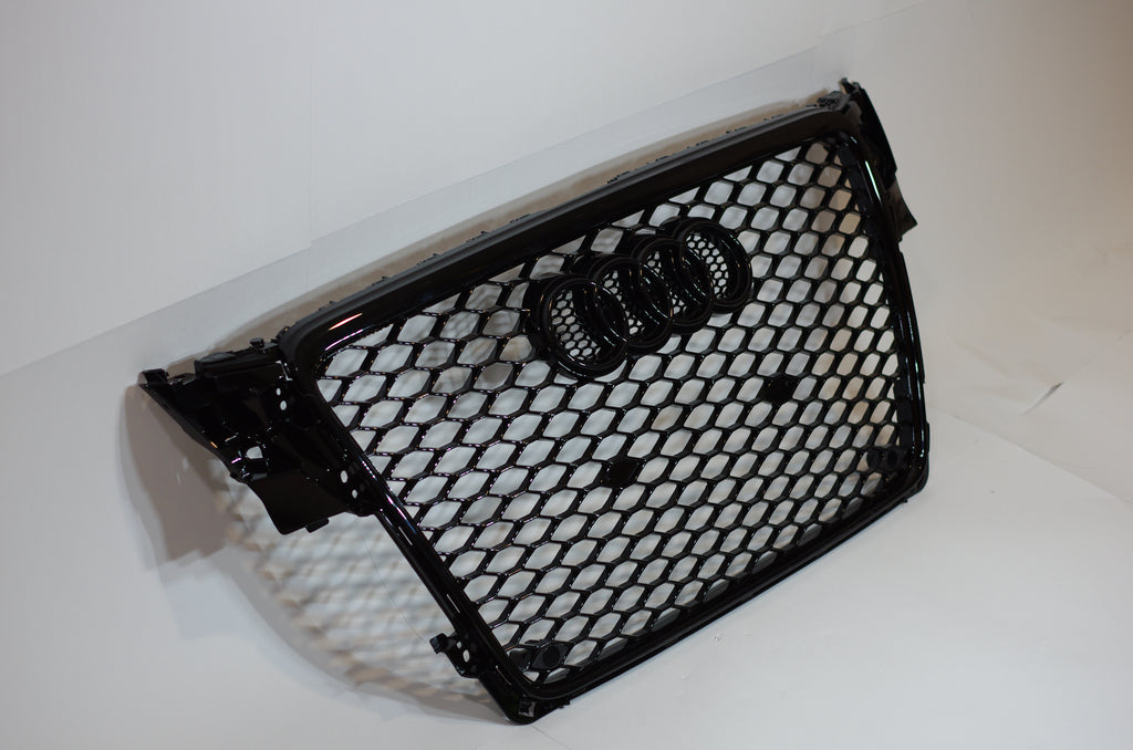 Gloss Black Honeycomb Grille – Audi A4/S4 (2010-2012 B8)