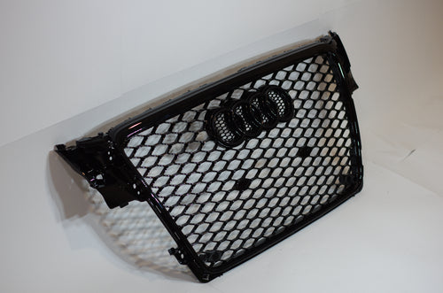Gloss Black Honeycomb Grille – Audi A4/S4 (2010-2012 B8)