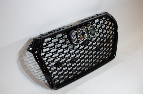 Gloss Black Honeycomb Grille – Audi A4/S4 (2017-2019 B9)