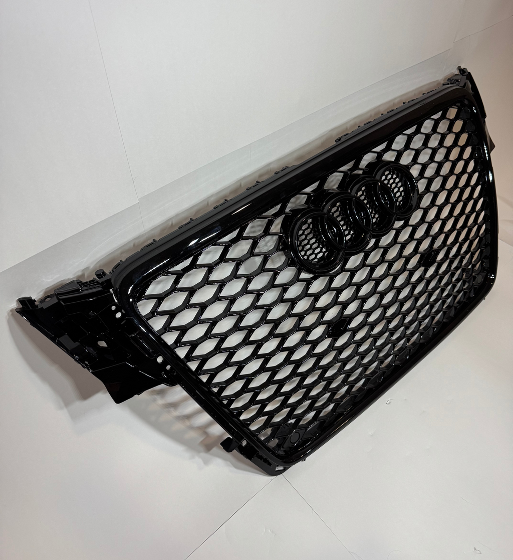 Gloss Black Honeycomb Grille – Audi A4/S4 (2010-2012 B8)